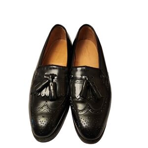 Johnston & Murphy Optima Black Leather Tassle Oxfords Shoes